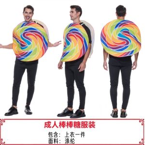 Adult Halloween Costume Funny Prank Clothing Mens Creative Funny Apparel Cockroach Excrement Burger Instant Noodles Performance Outfit