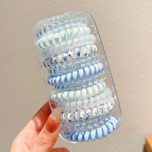 NING ZHOU | Invisible Stretchy High Ponytail Phone Line Hair Ties