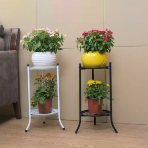 NIFENG | Balcony & Living Room Suitable Modern Minimalist Double Layer Flower Stand