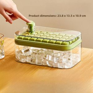 MONLEYTA | Japanese Food Grade Ice Cube Mold Pressed Ice Tray For Home Fridge Self Made Ice Block Storage Box Ice Making Essential