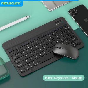 NexusClick Bluetooth Keyboard and Mouse For iPad Xiaomi Samsung Huawei PhoneSlim Mini Wireless Keyboard For Android IOS Windows