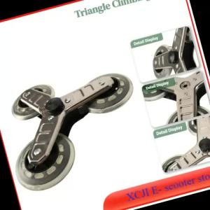 Stainless Steel Triangular Climbing Wheels (Black) - Wear-Resistant Silent & Universal for Luggage/Strollers