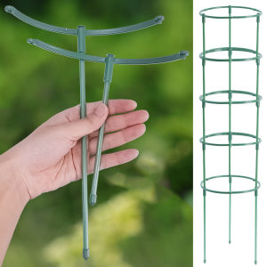 【On Sale】Garden Plant Support Cages Half Round Ring Plant Stakes Support Rings for Tomato Rose Flowers Vine