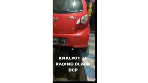 Knalpot Mobil JS Racing Black Dop Suara Bass Gahar Universal Jazz Avanza Xenia Agya