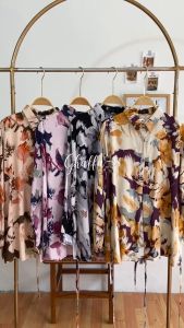 Ghaffa The Label Ezlin Oversize Atasan Wanita Jumbo Rayon Viscose Bunga LD 130