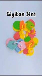 [BIG SALE] Gigitan bayi silikon 3in1 / Mainan gigi bayi