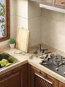 Rak Gantung Dinding Dapur Putar 8 Hook Tempel Tembok Kuat Tahan Lama Alumunium Kitchen Hanger E009