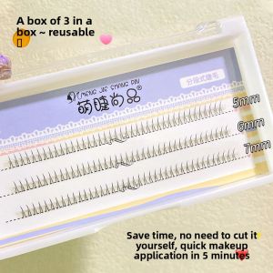 MENGJIESHANGPIN | Fox Series Thickened Cartoon Devilish Eyelashes Natural Easy To Use Density Plastic Transparent Stem Artificial Fiber Eyelashes