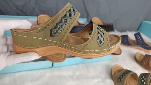 【COD】Sandals for Women with Heels Women Wedges Sandal Retro Breathable Casual Women Sandals