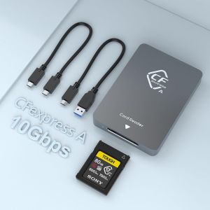 CFexpress Type A Card Reader (10Gbps) Aluminum USB3.1 Gen2 Connection CF Express Adapter for Windows/Mac OS/Linux