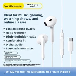 Bizoe | High-Quality Noise-Canceling Wired In-Ear Headphones with Type-C and 3.5mm Jack