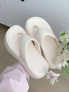 Thin Flip Flops Womens Summer Eva Thick Sole Non-Slip Net Infrared Wear Easiest for Match Pure Color Vacation Flip-Flops Beach Shoes