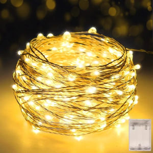2m-10m LED String Light 8 Colors Fairy Lights LED Copper Wire Battery Powered for Wedding Party Christmas Decor Holiday Garland