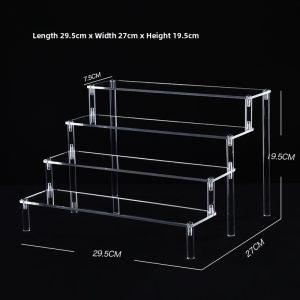Acrylic Display Stand Bubble Mat Multi-layer Staircase Style Model Storage Rack for Figurines And Collectibles
