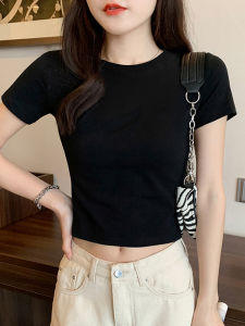 Black Sleeveless Backless Crop Top