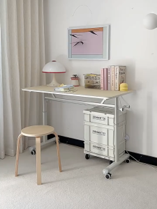 Study Table Gaming Table Adjustable Height Meja Belajar With Bookshelf Drawer Storage Bedroom Desk