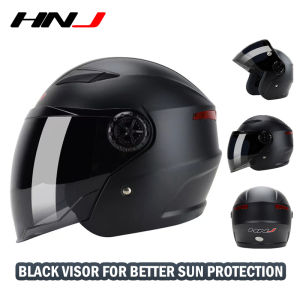 HNJ Half Helmet Motorcycle Helmet Motor Helmet New Model 2023 Helmet Motor Orang Dewasa Free Size General Purpose Open Face Helmet for Men and Women