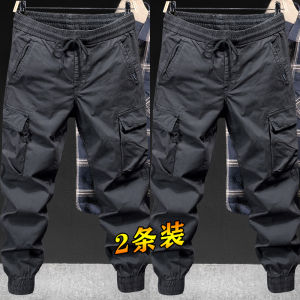 Mens Casual Workwear Pants Loose Fit Spring Autumn Wear Resistant Dirt Easy to Iron mid Waist American Style Polyester Fiber