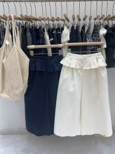 Girls Straight Leg Pants Design Sensation Butt Curtain Wide Leg Skirt Pants Korean Style Childrens Clothing Spring Autumn