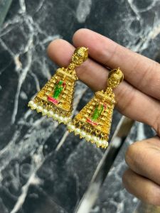 Gopuram Meenakshi amman jhumka earrings