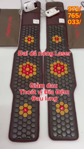 Đai đá nóng Laser Hàn Quốc HAPPY LIFE 140X25cm giảm đau lưng cột sống và đau thoát vị đĩa đệm
