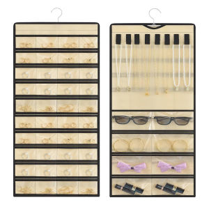 Large Earrings Organizer Jewelry Display Holder Hanging Necklace Ring Bracelet Wall Jewelry Storage Bag Collection DisplayDouble
