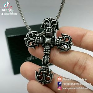 Dây chuyền Titan Chrome Heart họa tiết punk retro nam tính - NL057 - Aluha