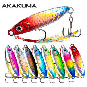 8Pcs Metal Fishing Lure 7g/10g/15g/20g/25g/30g Slow Sinking Fishing Jigs 3D Eyes Laser Fishing Bait with Sharp Hooks for Fishing
