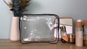 1/3Pcs Set Transparent Toiletry Bags Large Capacity Bag Travel Organizer Storage Pouch Makeup Cosmetics Bag Multifunction