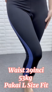 🇲🇾STOCK KL Plus Size FELLO Women Korean Lady Yoga Leggings Dry Fit Gym Tight Stretchy Soft Sport Run Half Long Pant