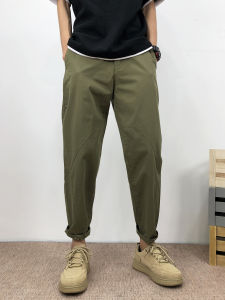 New 2025 Mens Workwear Pants Straight Leg Suit Casual Handsome Nine Point Trendy Loose Straight Pants for Men
