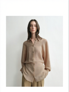 Semi-Sheer Breathable Flax Silk Blouse