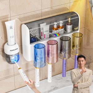Joybos | Tổ Chức Phòng Tắm Chống Bụi cho Đồ Chải Răng và Kem Đánh Răng Treo Tường Không Cần Khoan