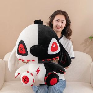 60cm Anime Lilo Stitch Dark Ghost Plush Toy Black White Lightning Elf Stitch Big Size Soft Stuffed Plushies Pillow Doll Kid Gift