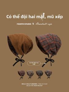 BILLI ZILLY | Retro Checkered Style Beanie Hat for Women Face Slimming