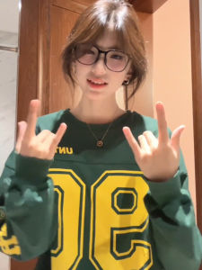 Áo Khoác Rugby Tay Dài Cổ Tròn Dáng Rộng Phong Cách Đường Phố Cho Nữ Áo Hoodie Thể Thao Thời Trang Cho Cặp Đôi Mùa Thu