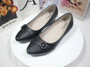 GCshoes Black Shoes Formal Office School Painless Women Ladies Shoes #GD9038-2