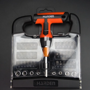 Harden 551046 46 Pcs Ratchet Screwdriver & Bits Set (PROFESSIONAL) Multi Tool Cr-v Screw Driver Bit 46Pcs Ratchet Screwdriver Bits Set with TPR Handle