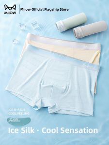 MiiOW | Ice Silk Mesh Childrens Underwear Thin Antibacterial Boys Boxer Shorts Breathable Quick Dry Comfortable Nylon Spandex Briefs