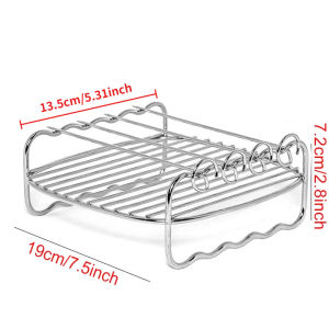 Air Fryer Baking Rack Metal Square/Round/Rectangle Oven Grill Racks Thickened Multi-layer Detachable Grill Rack Kitchen Tools