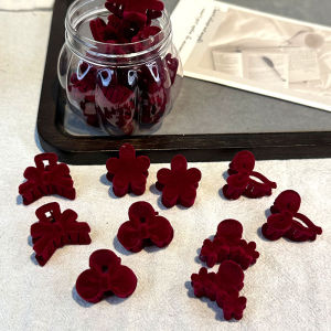 Velvet Hair Clip Princess Style Butterfly Knot Front Hair Accessory Small Size Womens Fashion Hair Grips Hair Accessories