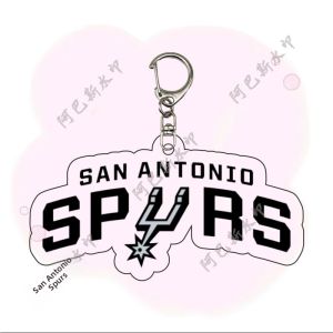 Acrylic Basketball Team Logo Keychain Gift for Friends Bag Pendant Memorial Lake Show Golden State Warriors Backpack Decoration
