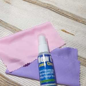 Paket Pembersih Kacamata Glow 30ml & 2 Lap Lembut 11x11cm