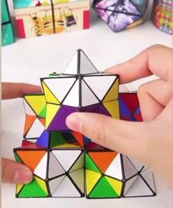 Mainan Anak Puzzle Cube Kubus Rubiq uler bintang unik Kubus Magic Cube Berubah Bentuk 3D Edukasi