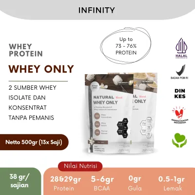 Infinity Whey Protein Minuman Whey Tinggi Protein 500 gram - Fitness & Otot