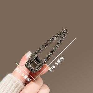 Retro Rhinestone Hair Clip Womens New 2025 Elegant Duckbill Hair Clip Side Bangs Hair Clamp Stylish Hair Accessory
