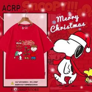 Collaborative Snoopy Christmas Cartoon Cotton T-Shirt