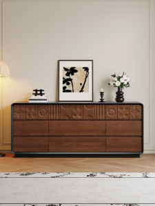 QUYUAN | Elegant Vintage Style Solid Wood Nine-Drawer Cabinet