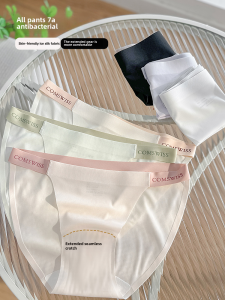 Extended Crotch Length Ice Silk Thin Womens Underwear Seamless Antibacterial High Slit Short Pants Summer Breathable Briefs