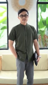 ALARY - Kemeja Linen Lengan Pendek CardyArmy